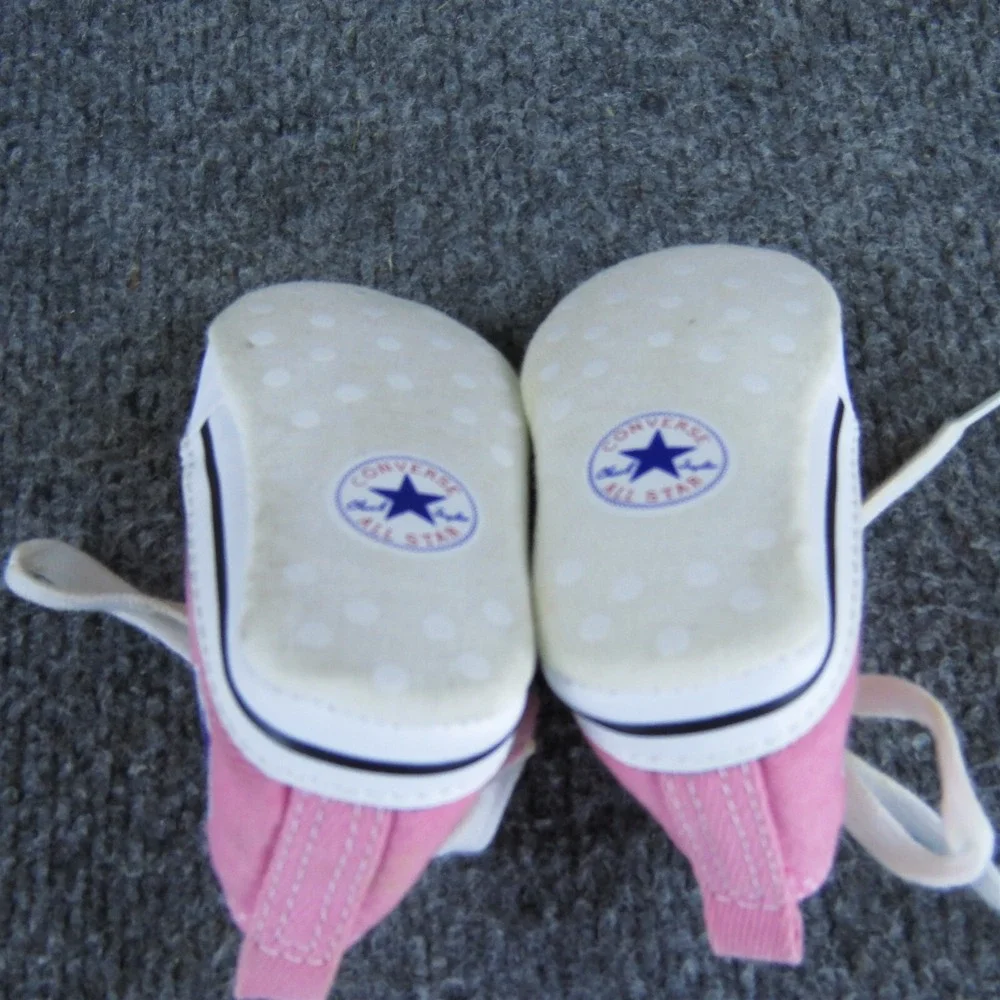 Converse Girls Sneaker All Star Sz T 1 Medium Pink Fabric‎ Lace Up